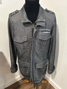 Buckle Black Label Men's Slim Fit Utility Jacket Dark Gray Size XL - Picture 1 of 8