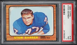 1966 Topps FB Card # 16 Stew Barber Buffalo Bills PSA 7 NRMT - Picture 1 of 2