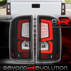 For 2014-2018 GMC Sierra Red Tube LED Tail Lights Black Housing Clear Stop Lamps - Bild 1 von 7