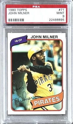 1980 TOPPS #71 JOHN MILNER PSA 9 MINT PIRATES - Image 1 of 2