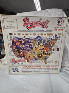 Puzzle Stadi Baseball Vintage 550 Pezzi Divertimento Educativo SIGILLATO 18x24” 1992 - Foto 1 di 8