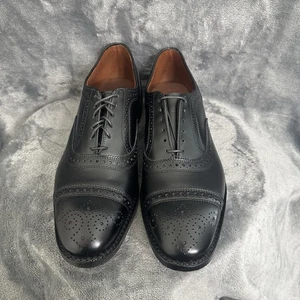 Scarpe eleganti Oxford Allen Edmonds Strand in pelle con punta a cappuccio nere D 6115 taglia 11 - Foto 1 di 10