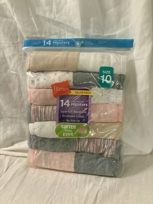 Nueva Ropa Interior Hanes Niñas Sin Etiquetas 14 Hipsters TALLA 10 SKU WR26 Foto 1 de 2