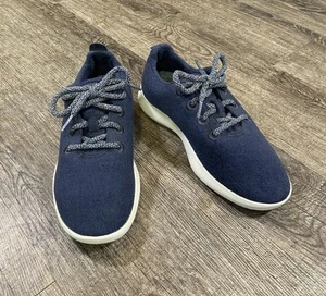 Allbirds Wool Runners Women's Shoes Size 7 Navy Blue Merino Running Sneakers - Picture 1 of 11