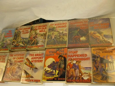 Hardy Boys  White Dust Jackets Originals 1-12  2 red cover  10 brown cover - Image 1 of 4