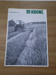 Prospekt Krone Scheibenmäher AM 10/1982 2 SEITEN TECHN. DATEN - Bild 1 von 2