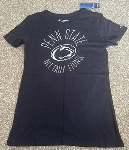 PENN STATE Nittany Lions 🦁 Athletic T-Shirt Womens Small Short Sleeve Navy NWT - Picture 1 of 9