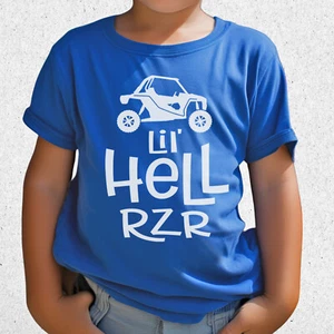 Kids Lil' Hell Rzr Toddler Fine Jersey Tshirt | Little Hell Raiser SxS Riding - Picture 1 of 9