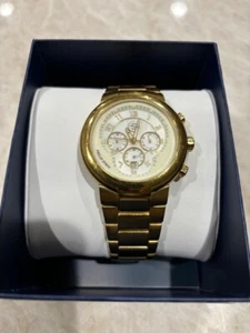 Gold Philip Stein Active Chronograph White Dial Watch - Picture 1 of 6