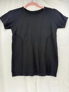 Athleta Girl Y Size L, 12 L Black Power Up Seamless Sport Top Nylon/Spandex - Picture 1 of 12