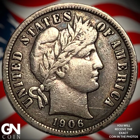 1906 D Barber Dime  Q6975 Cover