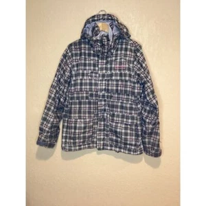 Precision Mountainwear women's pink and green plaid snow ski jacket size medium - Picture 1 of 6