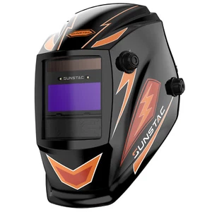 Casco de soldadura oscurecimiento automático color verdadero alimentado por energía solar 1/1/1/1 pantalla ancha 4/9-13 - Imagen 1 de 6