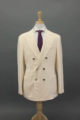 NUEVO CON ETIQUETAS $5250 Abrigo deportivo Brunello Cucinelli para hombre mezcla de cachemir sarga DB 50/40 EE. UU. A252 Foto 1 de 4