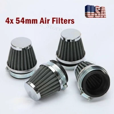 4Pcs Air Filters POD Filters for Kawasaki KZ1000 KZ1100 LTD 1981 1982 83 54mm - Image 1 of 4