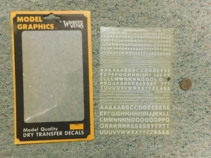 Woodland Scenics decals dry trf HO MG721 Gothic RR white 1/16" - 5/16" E62 - Picture 1 of 1
