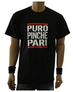 México Camisetas Gráficas PURO PINCHE PARI Moda Mexicana Camiseta Urbana Estampada - Imagen 1 de 3