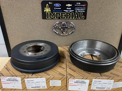 2005-2015 TOYOTA TACOMA 4WD GENUINE OEM NEW REAR BRAKE DRUMS 4243104061 (X2) - Image 1 of 4