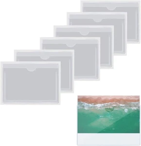 30Pcs Label Holder Clear Index Card Pockets Self Adhesive Label Pocket Busine... - Picture 1 of 1