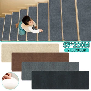 1-30 Pack Carpet Stair Treads Non-Slip Non-Skid Safety Rug Slip Resistant Kids - Picture 1 of 19