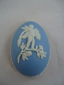 Wedgwood Seasons Jasperware piatto portauovo primavera estate blu vintage inglese - Foto 1 di 7