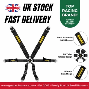 Schroth Profi 3×2 Racing Harness Belt - 6 Point Hans/FHR Compatible/FIA Approved - Picture 1 of 2