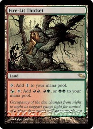 MTG - FIRE-LIT THICKET - Shadowmoor (R) - Image 1 of 1