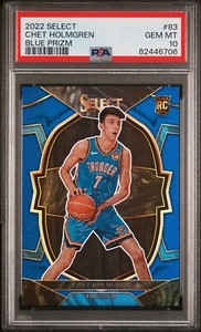 2022 Panini Select #83 Chet Holmgren Rookie RC BLUE PRIZM PSA 10