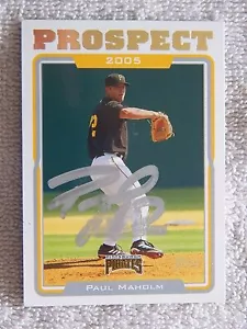 Tarjeta automática Topps Prospect 2005 firmada por los piratas de Pittsburgh Paul Maholm - Imagen 1 de 1