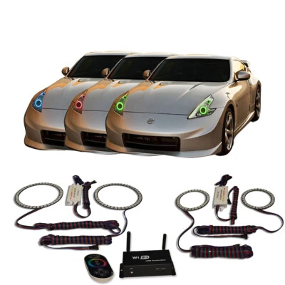 Kit halo faros RGB multicolor WIFI para Nissan 370z 09-16 Foto 1 de 3