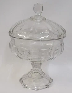 EAPG Colonial Pattern Pedestal Lidded Compote Dish - Picture 1 of 4