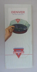 1960 Denver street map Conoco oil gas Mile High City - Picture 1 of 4
