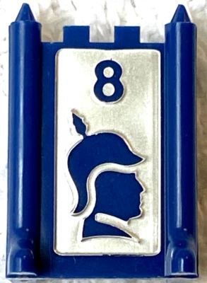 1986 Vintage Stratego Blue #8 Miner Game Piece Token Replacement Part - Image 1 of 4