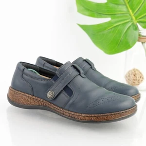 Spring Step Women's Smolqua Loafer Size 39 8 Casual Slip On Shoe Blue Leather - Picture 1 of 12