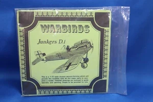 (B31) WARBIRDS 1:72 Vacuum Formed Junker D.1 Airplane Model Kit - Opened - Picture 1 of 4