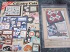 CATS QUILT WALLHANGING SEWING PATTERN + DALE BURDETT CAT BOOK CROSS STITCH MORE