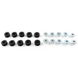 10pc Rubber Fairing Cowling Grommet Bushing Bolts Gasket Black+Silver Motorcycle - Picture 1 of 6