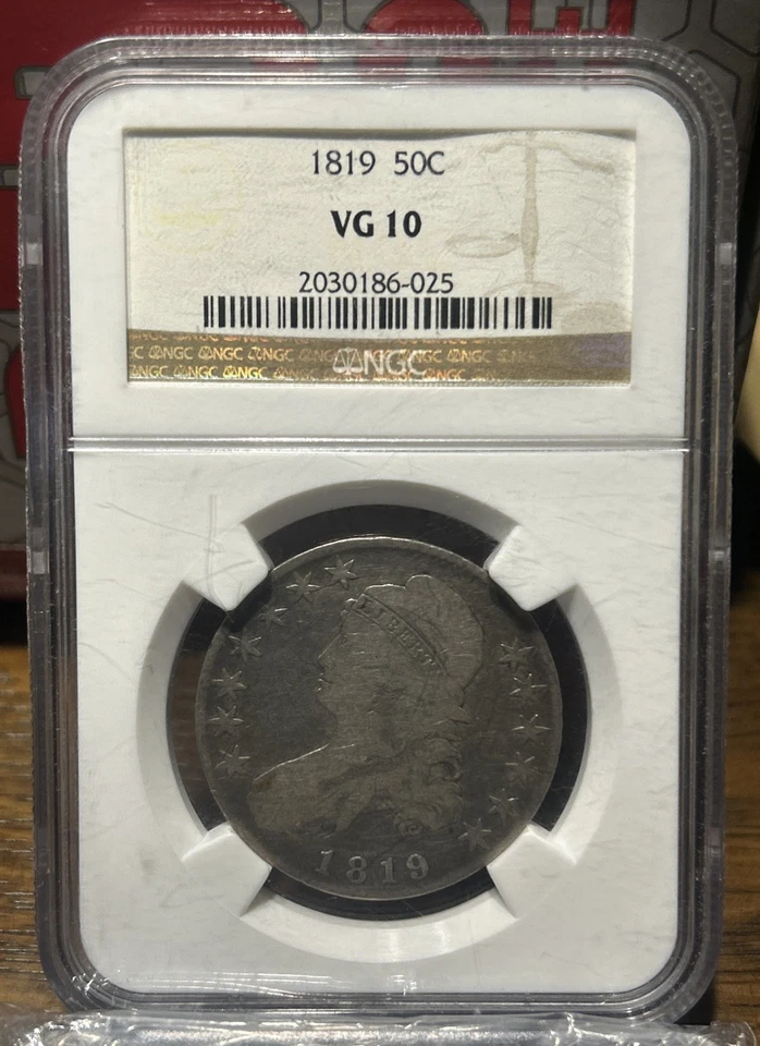 1819 Capped Bust Half Dollars NGC VG 10 - Image 1 of 3