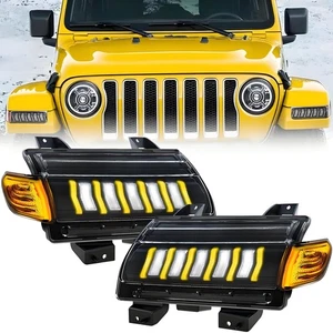 Sequential Led Turn Signal Lights w/ Fender Light For Jeep Wrangler JL 2018-25 - Picture 1 of 7
