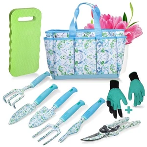 Garden Tool Set 9 Piece Aluminum Alloy Gardening Hand Tools Kit Gift for Wome... - Picture 1 of 9