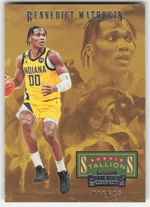 2022-23 Panini Contenders #1 Bennedict Mathurin Rookie Stallions Pacers BK1R1S3 - Imagen 1 de 2
