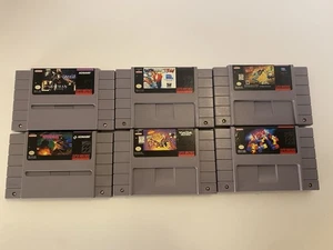 Super Nintendo SNES Game Lot Of 6 Earthworm Jim 1 & 2 Batman Returns Gradius III - Picture 1 of 19