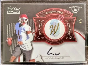 CAMERON WARD 2023 Wild Card THUMBAGRAPH /8 Auto #1 Pick!!! - Picture 1 of 2