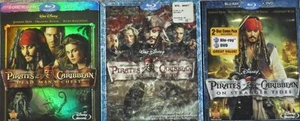 PIRATES OF THE CARIBBEAN BLURAY STRANGER TIDES-DEAD MAN CHEST-AT WORLD'S END - Picture 1 of 1