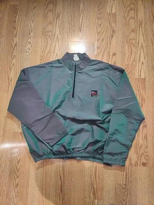 Vintage 90s Surf Style Windbreaker Neon Multicolor One Size Adult Pullover  - Image 1 of 4