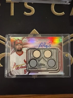Reliquia automática Topps Sterling Albert Pujols 2025 cuádruple usada en juegos/5 SSP Foto 1 de 2