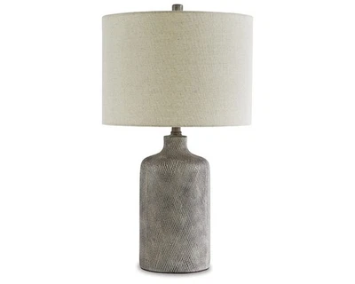 Signature Design by Ashley Linus Modern 25" Ceramic Table Lamp, Natural Stone... - Image 1 of 4