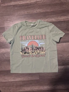 12Y Girls Traveler Boxy Graphic Tee Western Theme Brand New - Picture 1 of 1