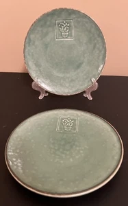 Set of 2 - Portfolio Pfaltzgraff Naturewood Serenity Green Salad Plate 8 1/4" - Picture 1 of 5