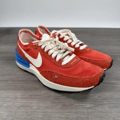 Nike Zapatos Mujer Talla 8 Rojo Azul Waffle One SE Malla Gamuza Correr DX2929-600 Foto 1 de 4